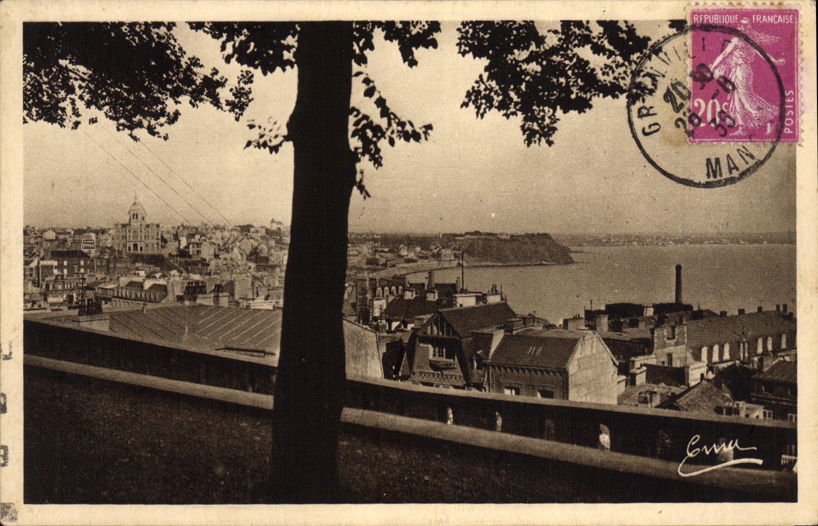 CPA Granville Vue sur la Roche Gauthier