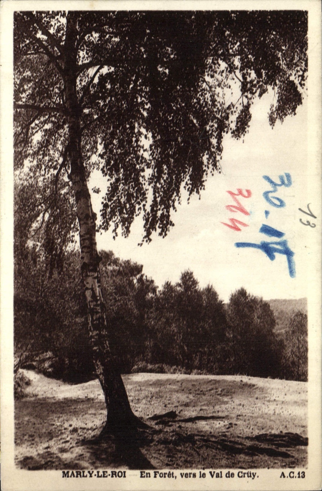 CPA Marly Le Roi En Foret Vers le Val de Cruy