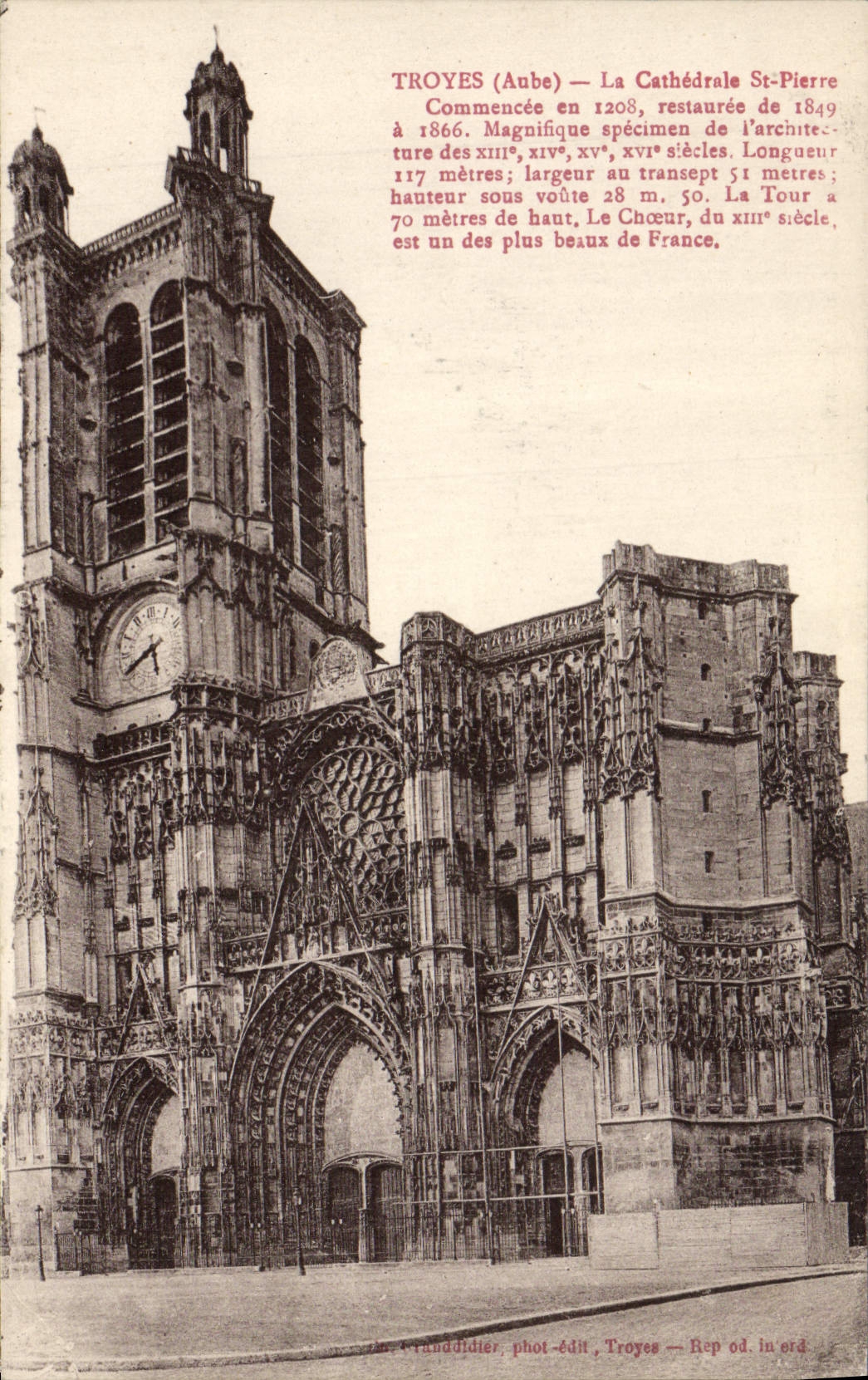 CPA Troyes la cathedrale St Pierre