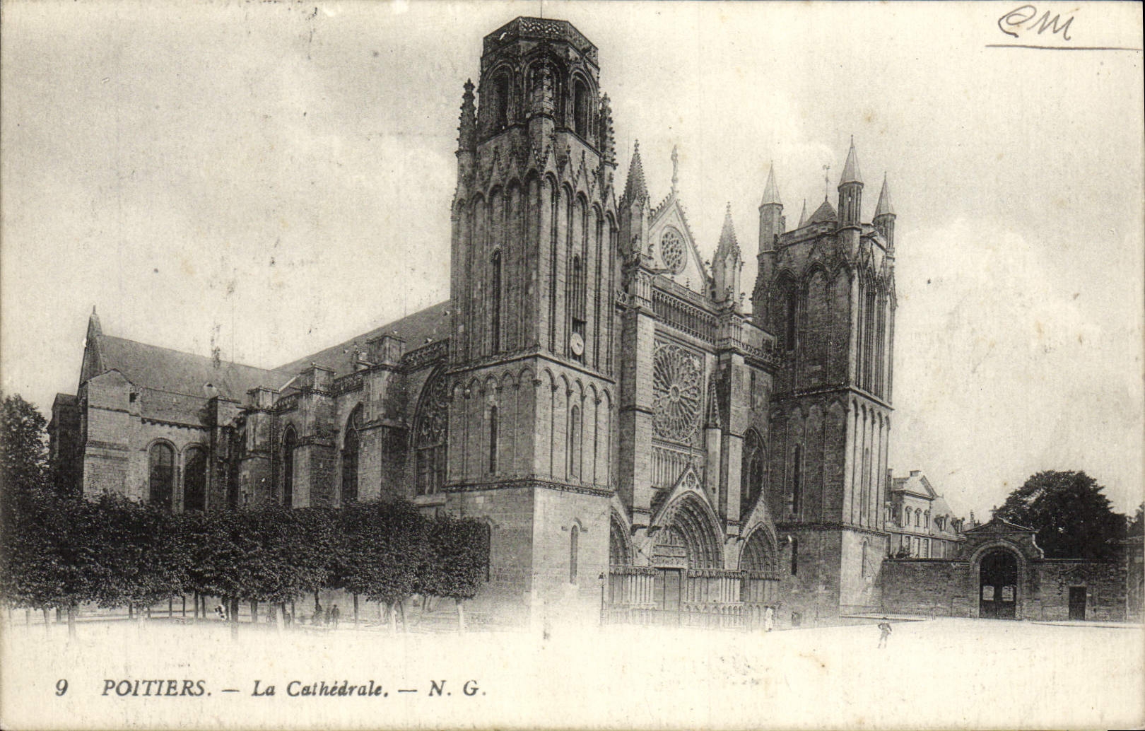 POSTAL Poitiers de la VENDIMIA la catedral