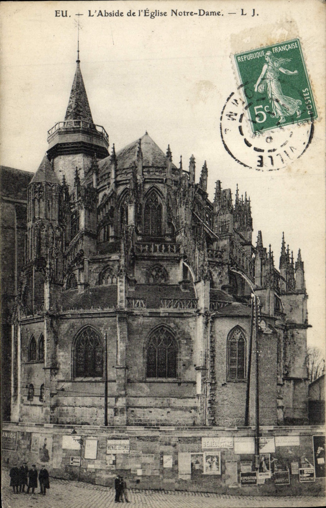 CPA Eu L'Abside de L'Eglise Notre Dame