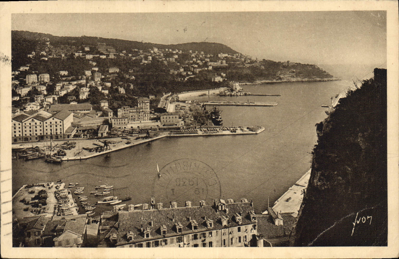 CPA Nice Entree du Port et Mont Boron 