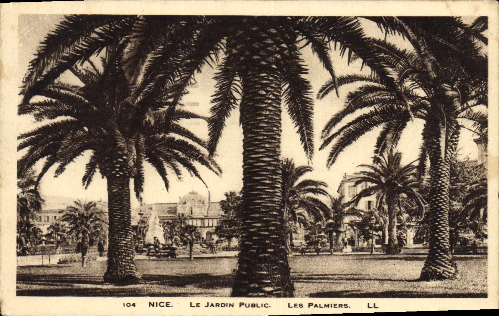 CPA Nice Le Jardin Public Les Palmiers