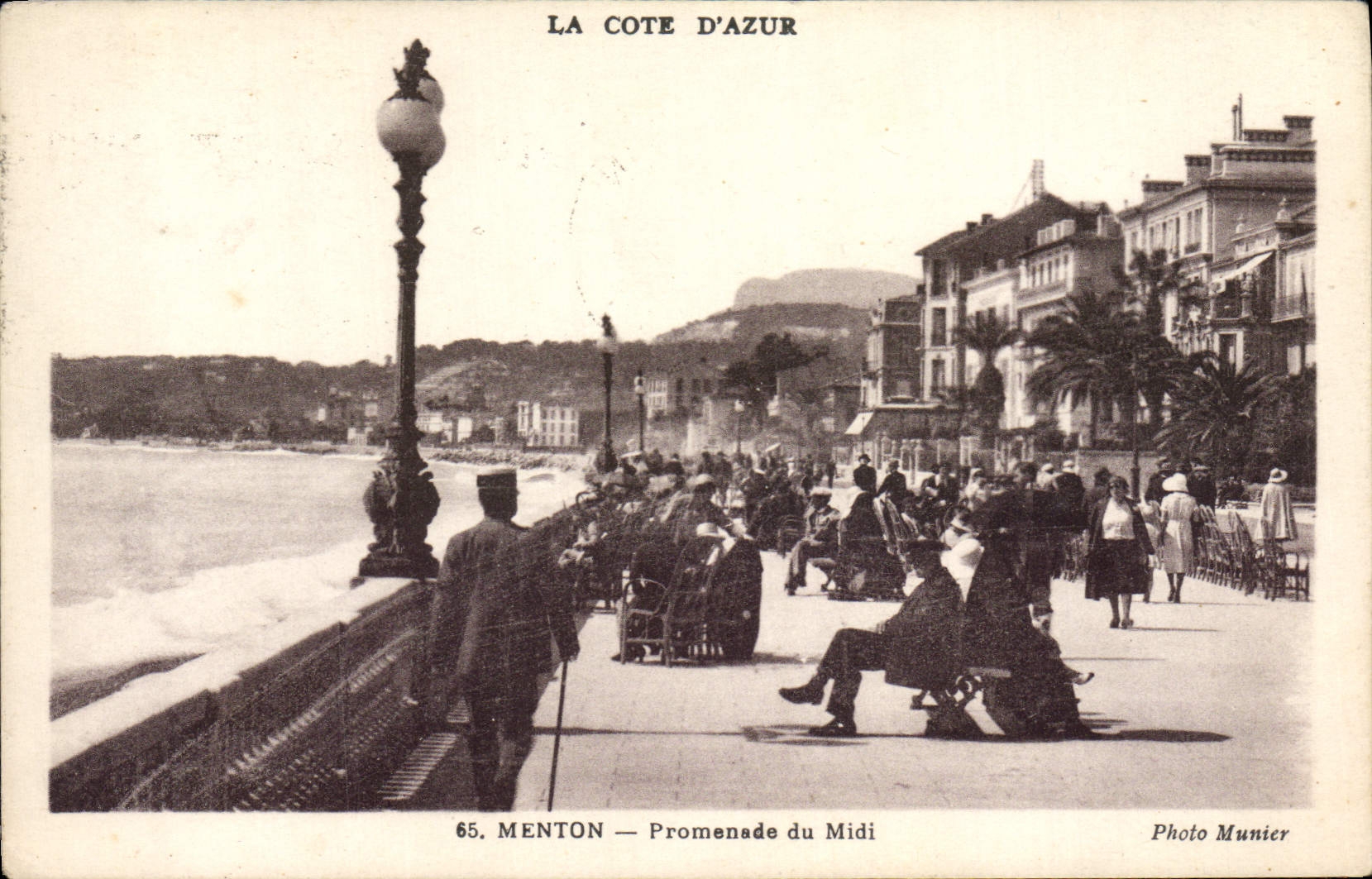 CPA Menton Promeande du Midi