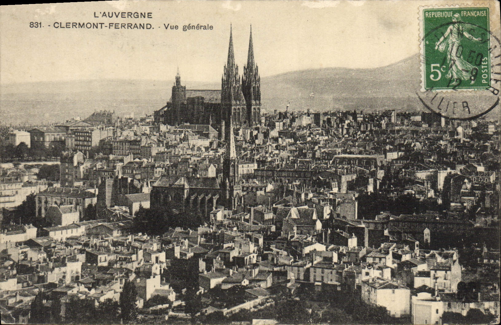 Opinión de Auvergne Clermont-Ferrand de la POSTAL de la VENDIMIA