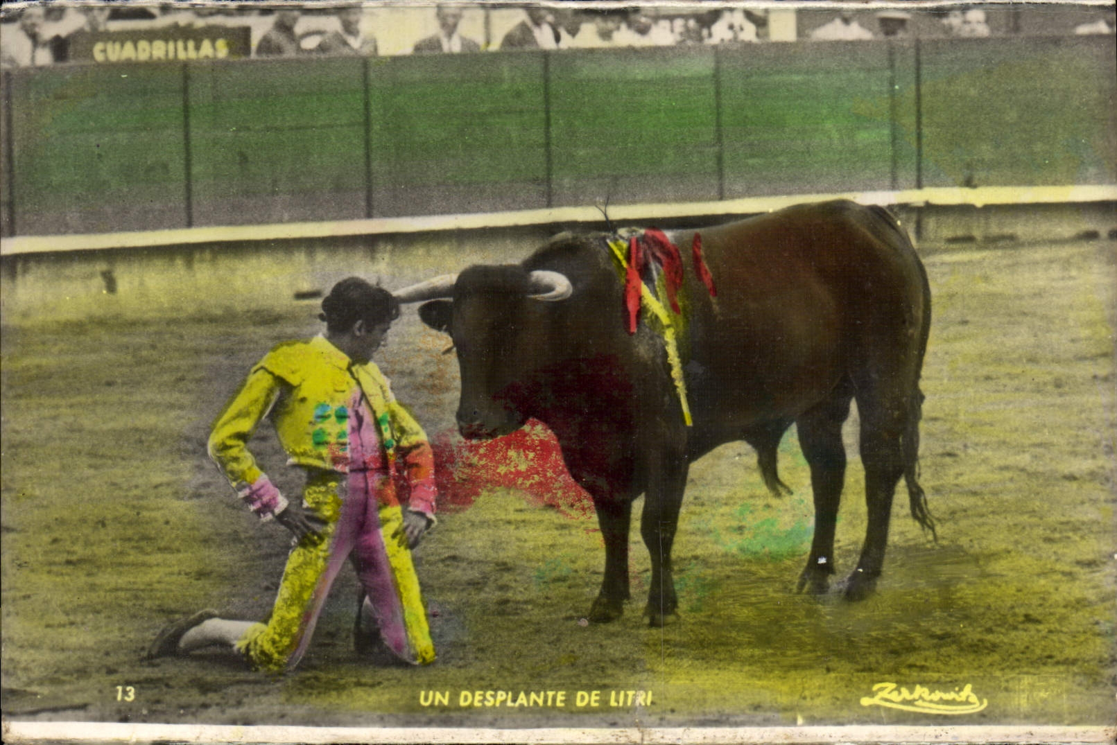 CPA Un Desplante de Litri Taureau Corrida