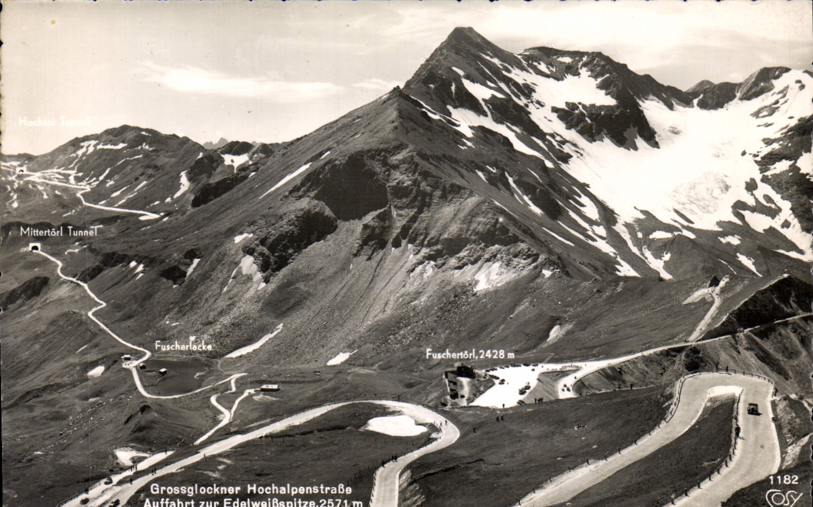 MODERN CARD Grossglockner Hochalpenstrasse Auffahrt zur Edelweisspitze