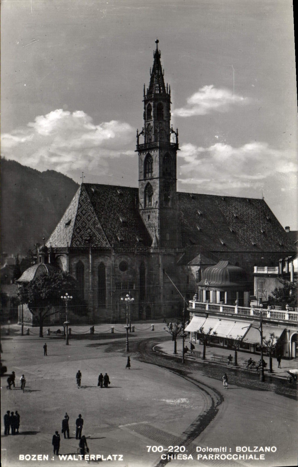 MODERN CARD Bozen Walterplatz Chiesa Parrocchiale