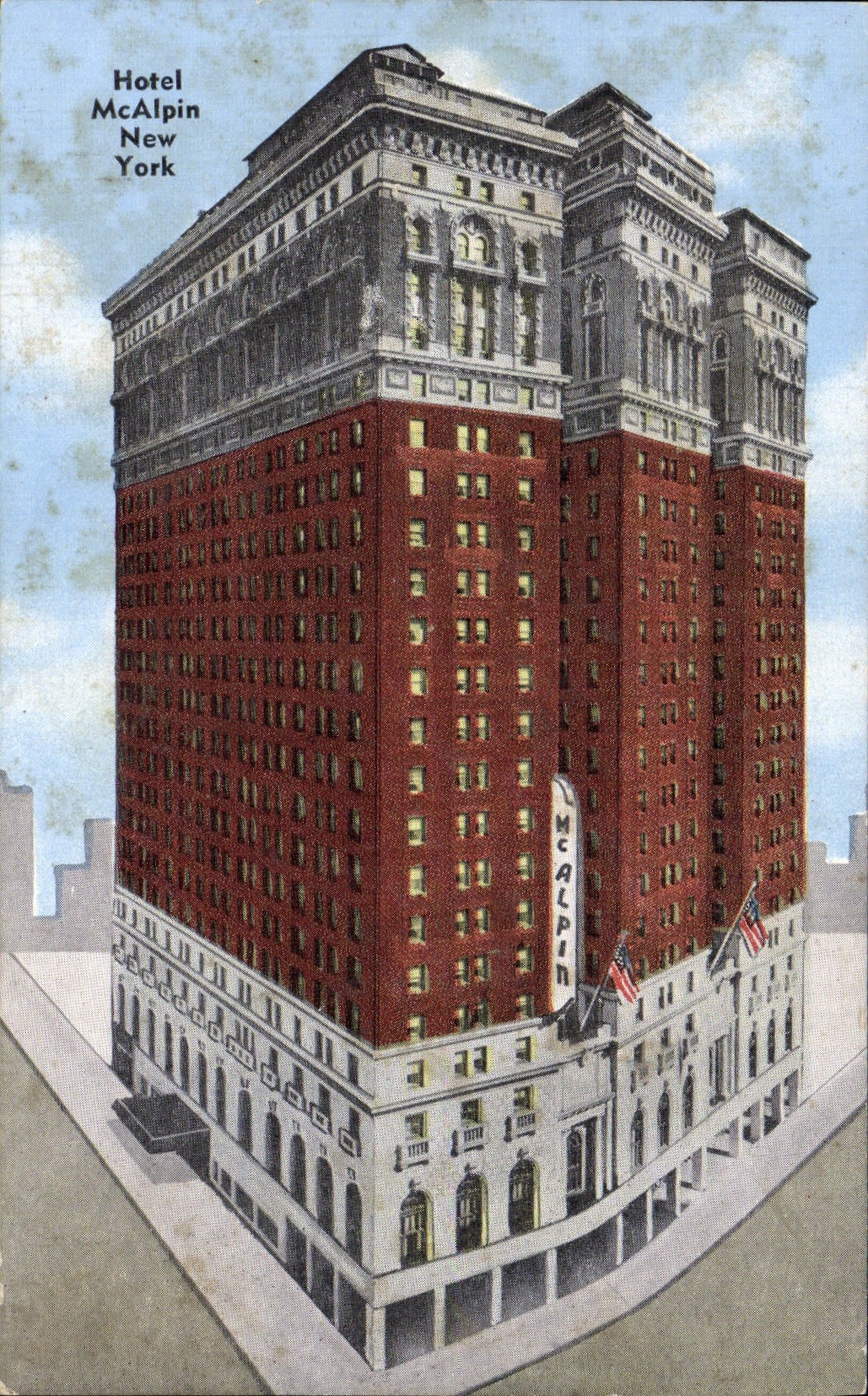 VINTAGE POSTCARD Hotel McAlpin New York