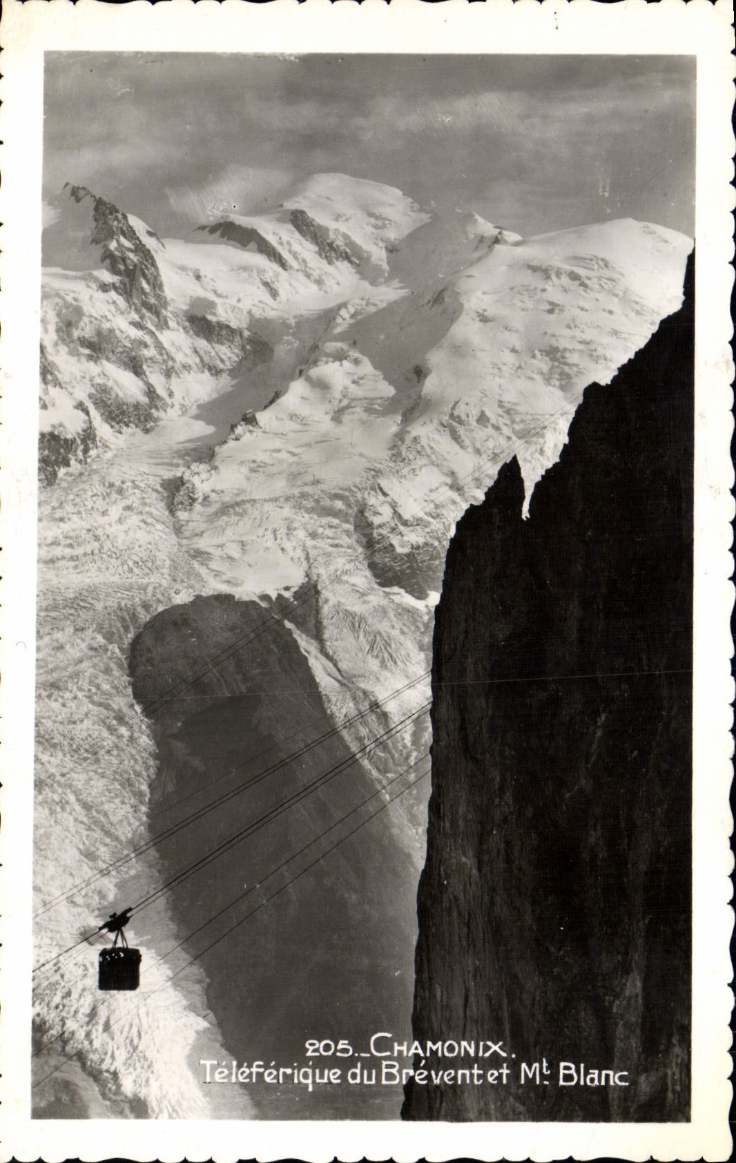 MODERN CARD Chamonix Teleferic of Brevent and White MT