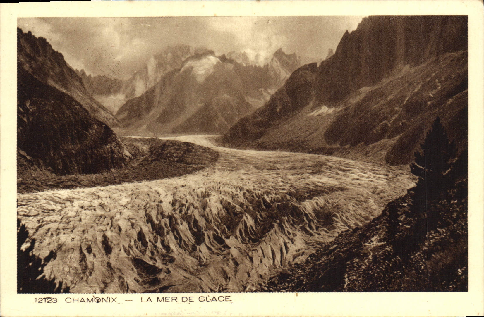 VINTAGE POSTCARD Chamonix Sea Of Ice