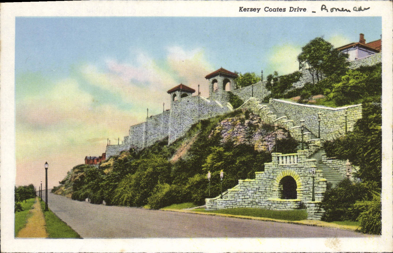 VINTAGE POSTCARD Municipal auditorium Kersey Coates Drive
