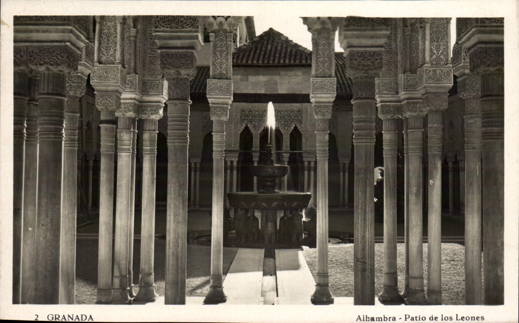 CPA Granada Alhambra Patio de los leones lion