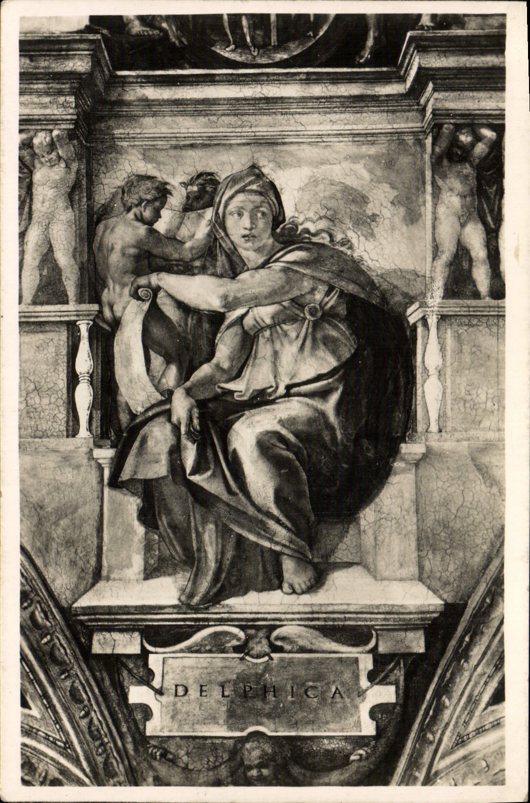 CPA Roma Cappella Sistina Michelangelo Sibilla Deifica