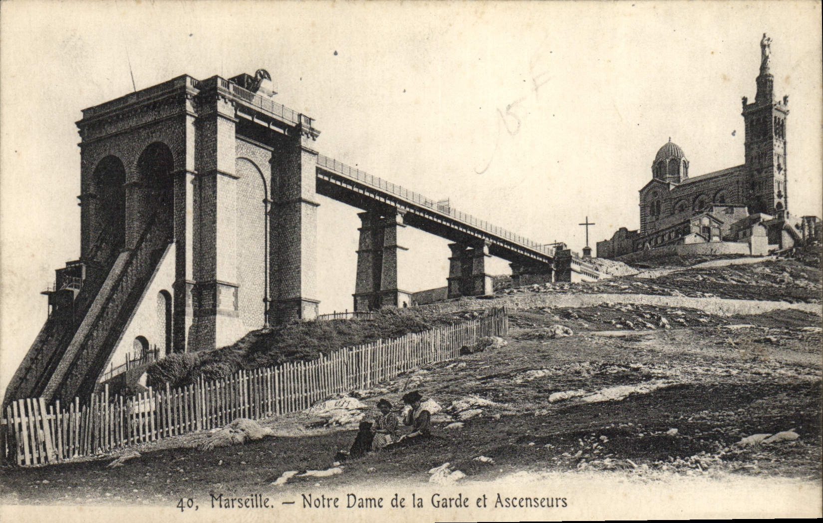 CPA Marseille Notre Dame de la Garde et Ascenseurs