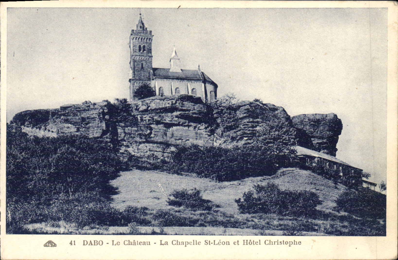 VINTAGE POSTCARD Dabo the Castle La Chapelle Holy Leon and Hotel Christophe