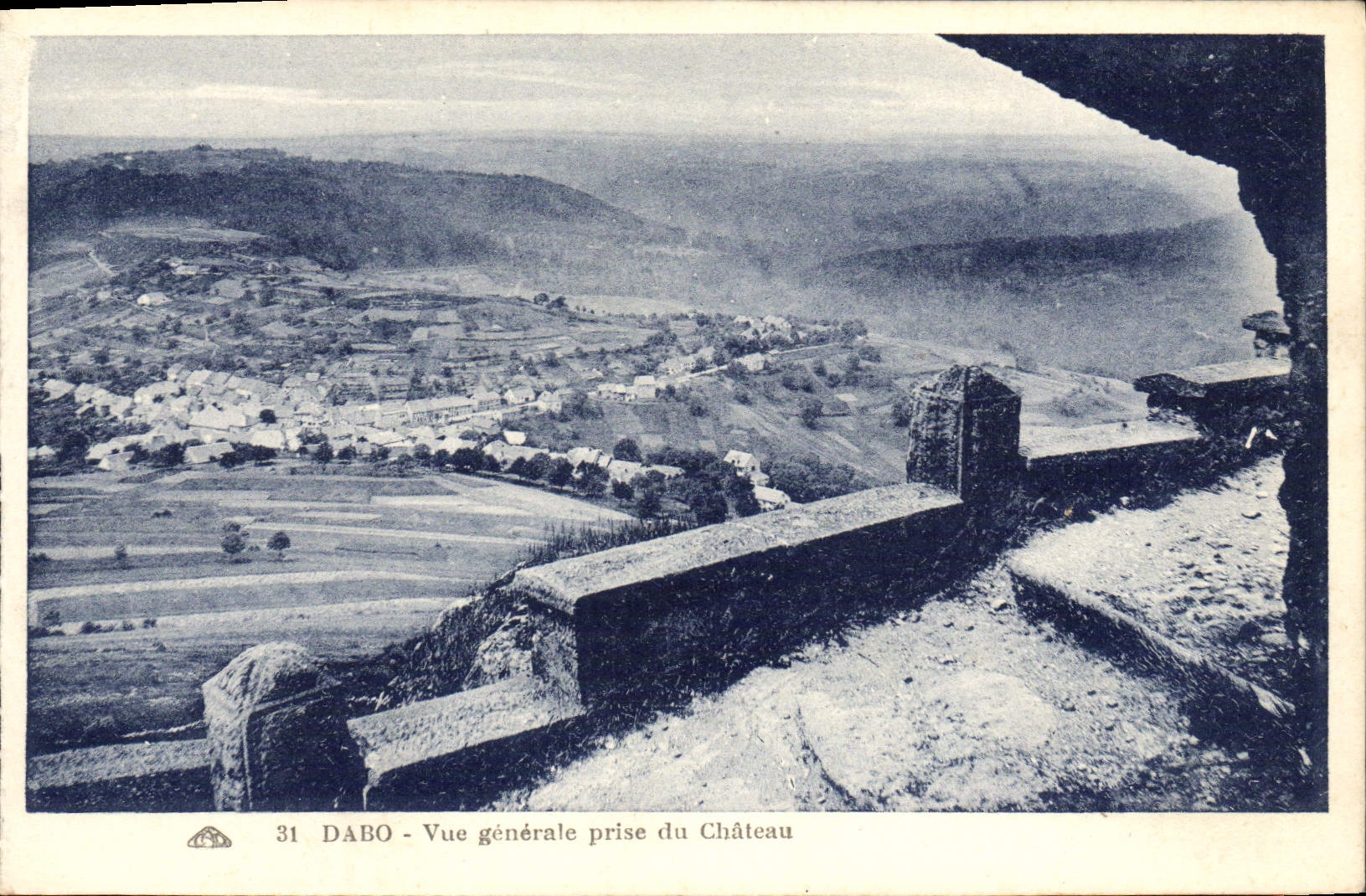 VINTAGE POSTCARD Dabo View Taken of the Castle