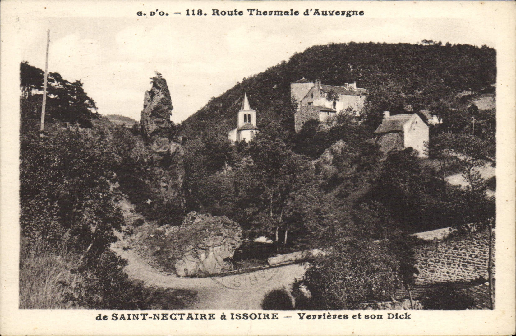 VINTAGE POSTCARD Saint Nectary has Issoire Verrieres and its Dick