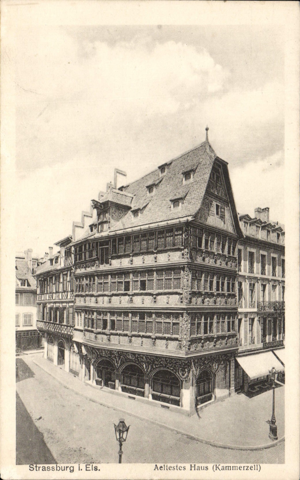 VINTAGE POSTCARD Strassburg Aeltestes Haus Kammerzell