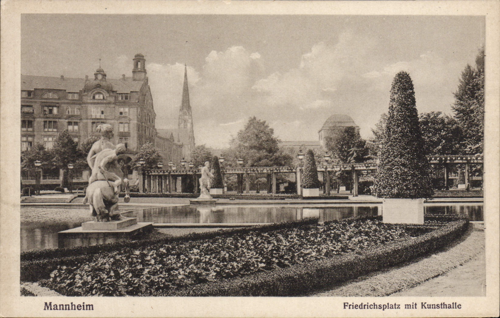 CPA Mannheim Friedrichsplatz mit Kunsthalle
