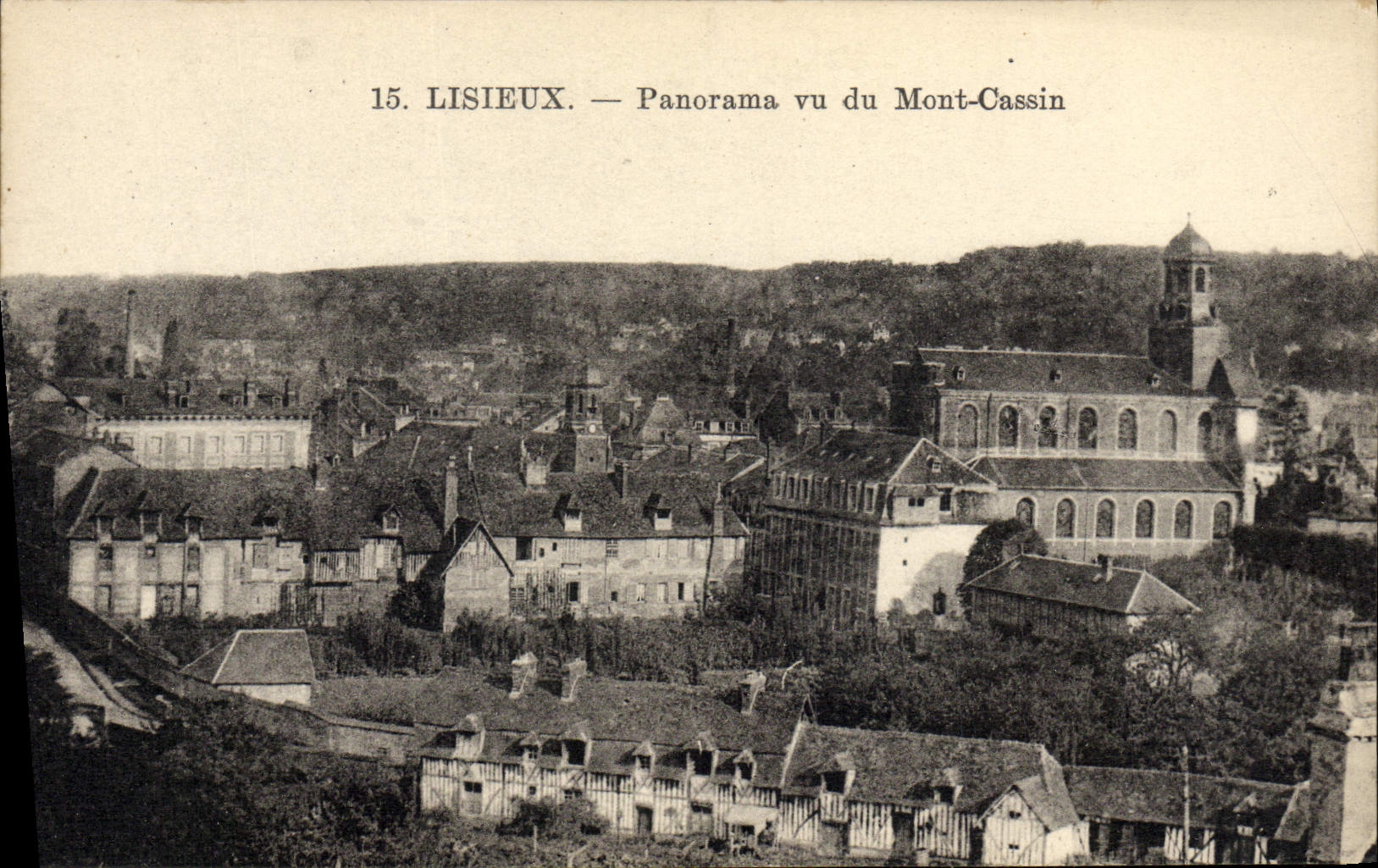 CPA Lisieux Panorama vu du Mont Cassin