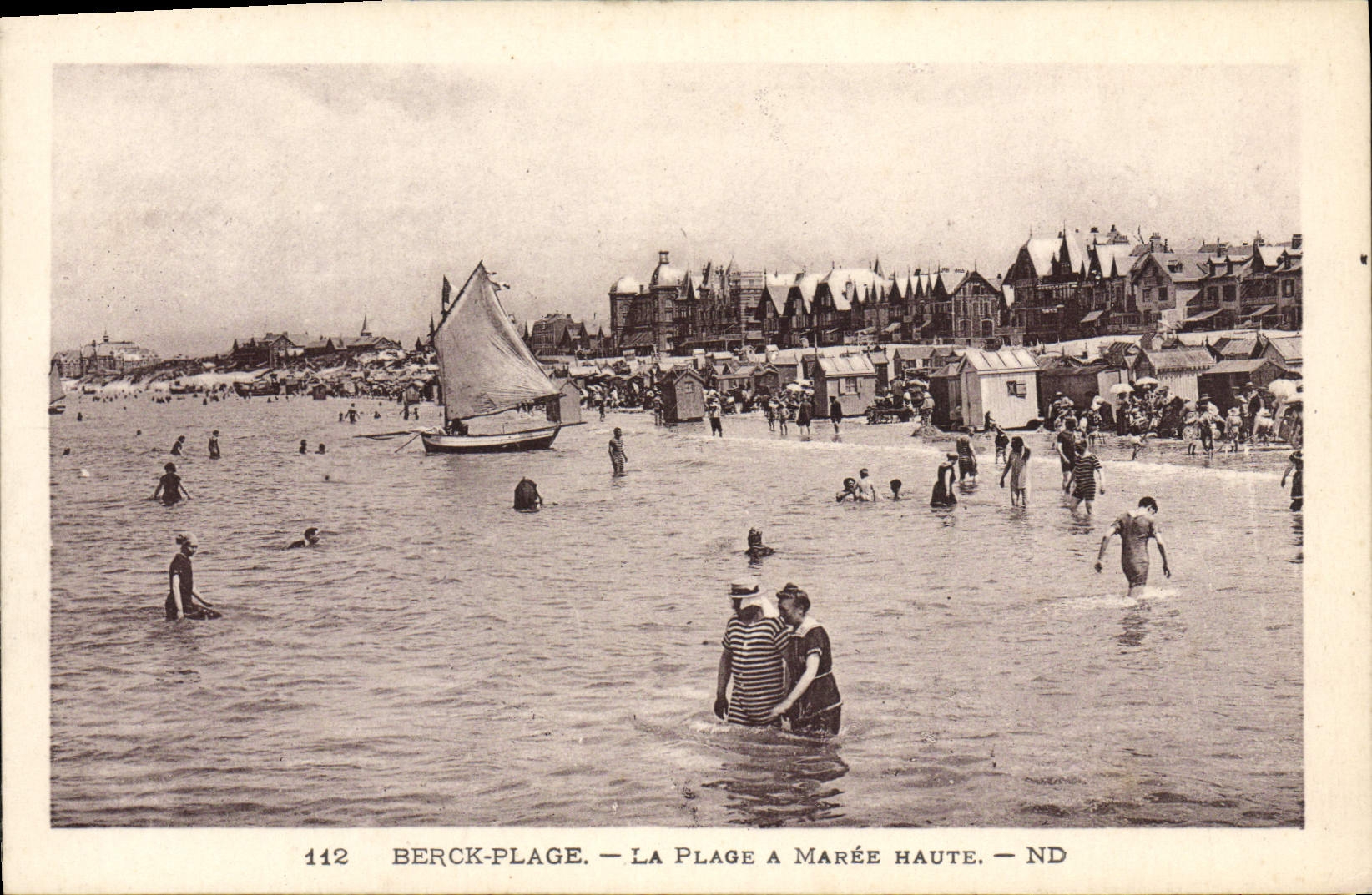 CPA Berck Plage La Plage a Maree Haute