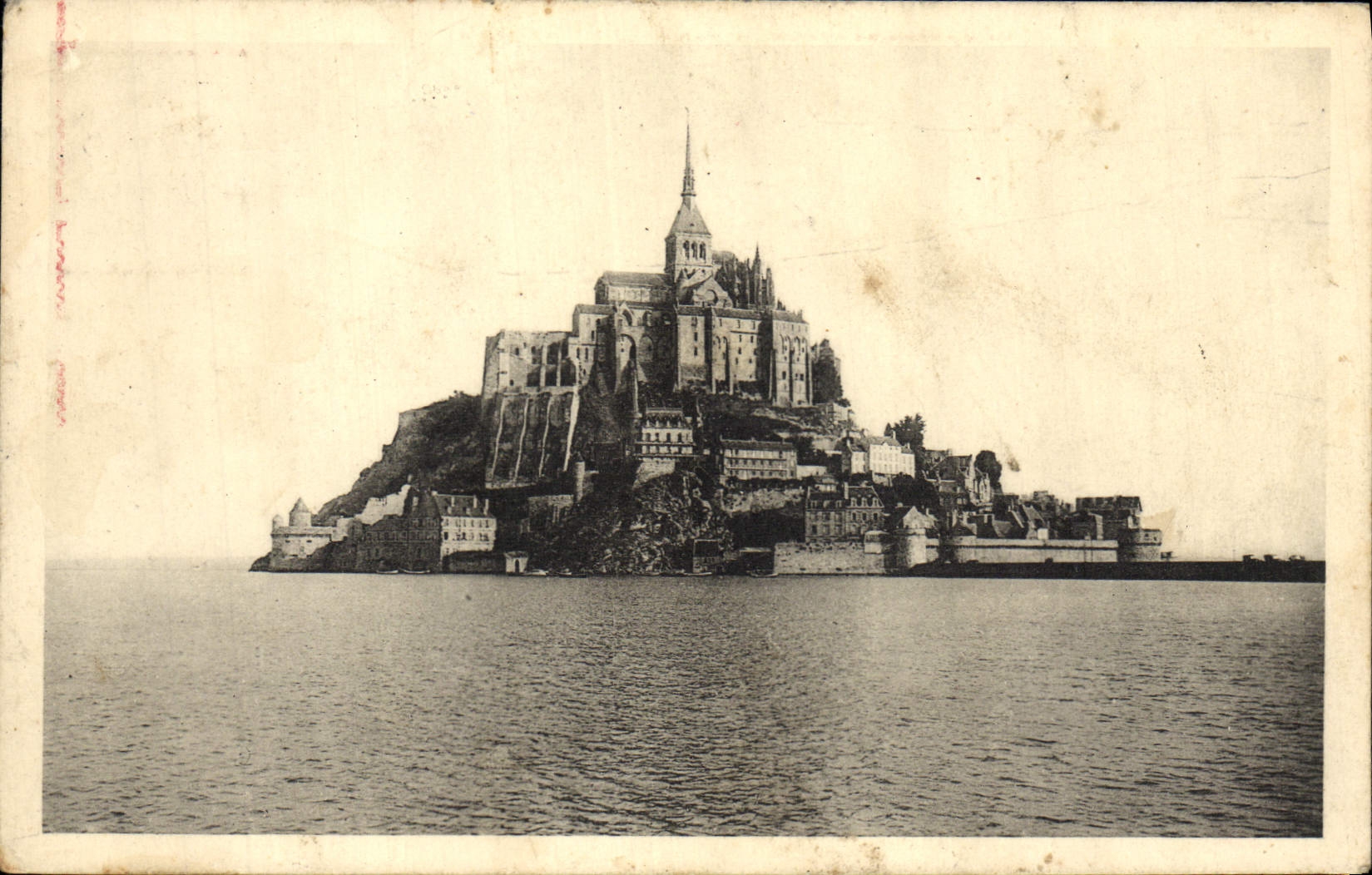 CPA Abbaye Du Mont Saint Michel Vue Generale Face Ouest