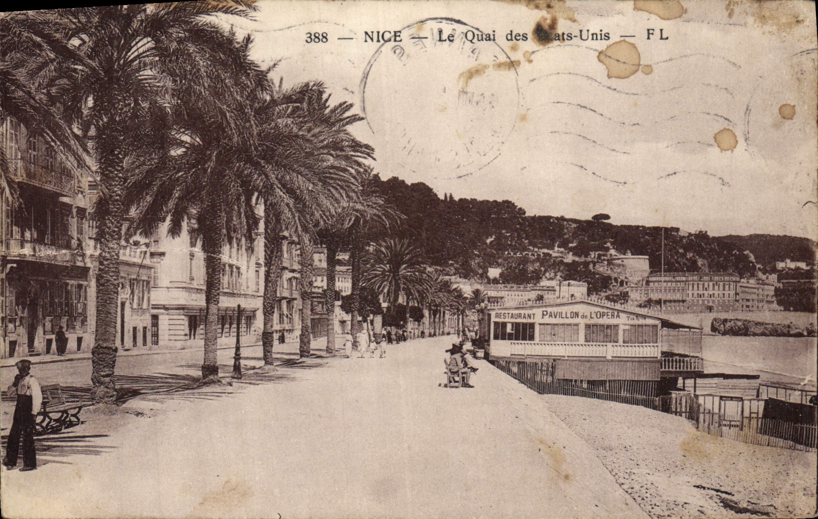 VINTAGE POSTCARD Nice the Quay of the United States