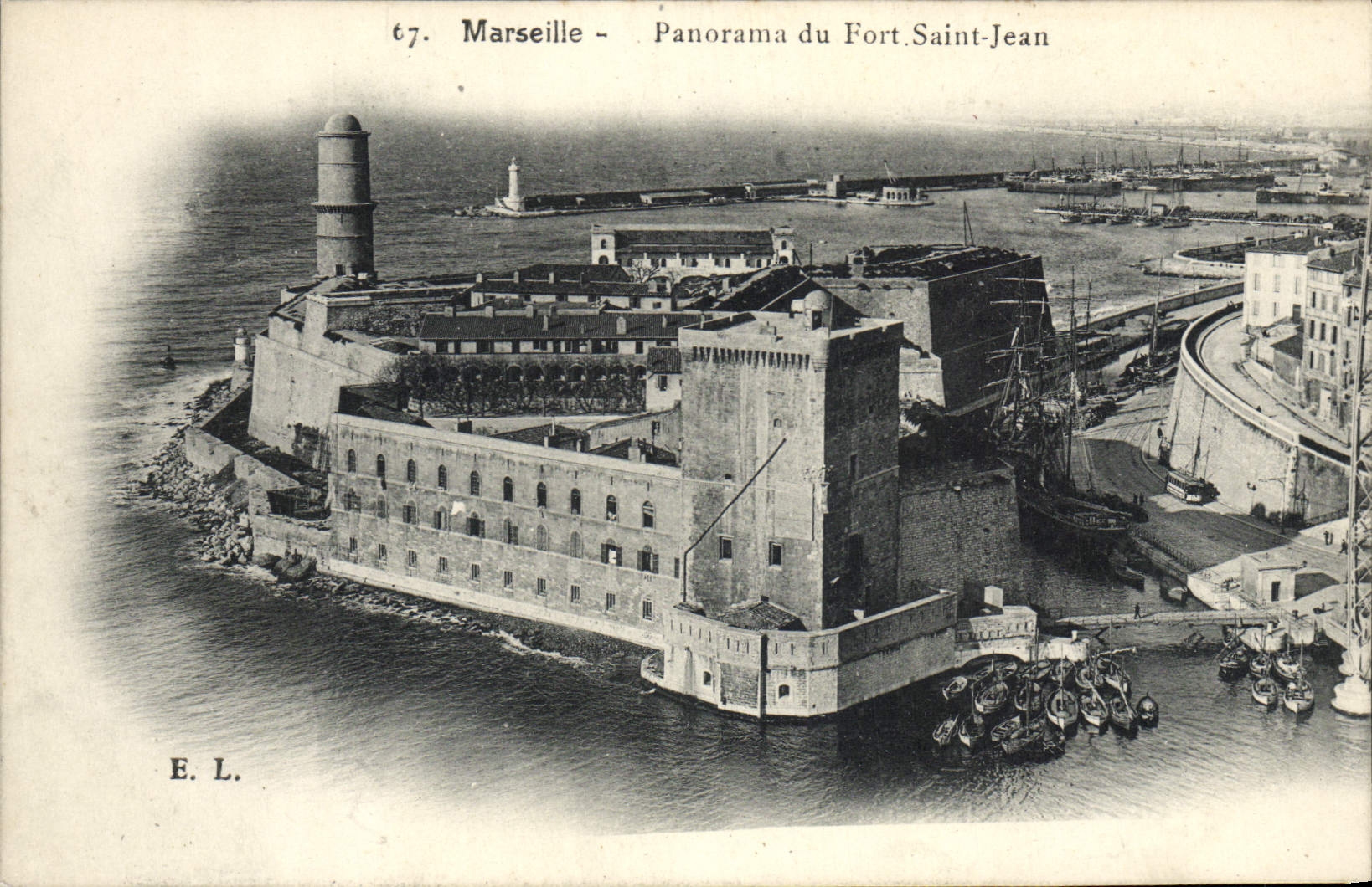 CPA Marseille Panorama du Fort Saint Jean