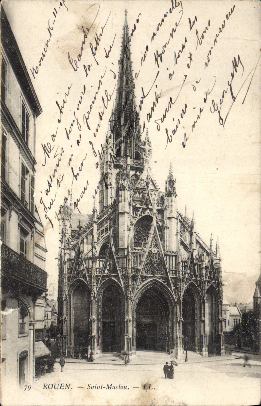 VINTAGE POSTCARD Holy Rouen Maclou