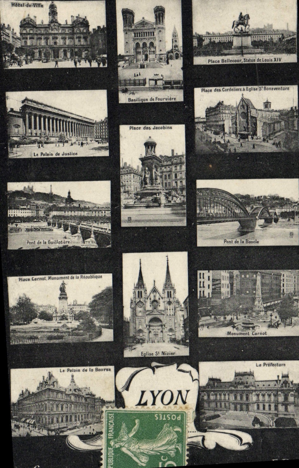 VINTAGE POSTCARD Lyon