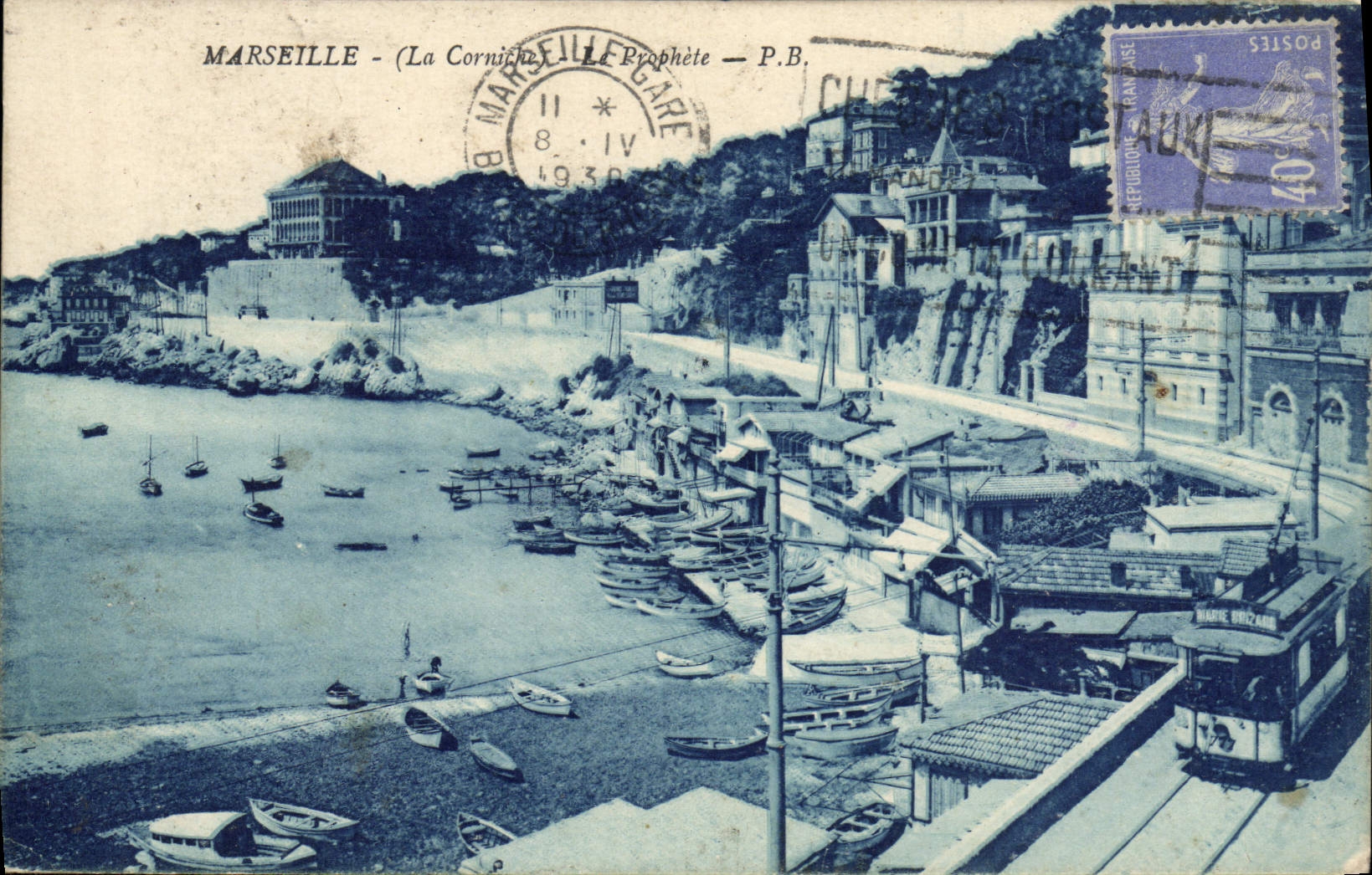 CPA Marseille La Corniche le Prophete Tramway