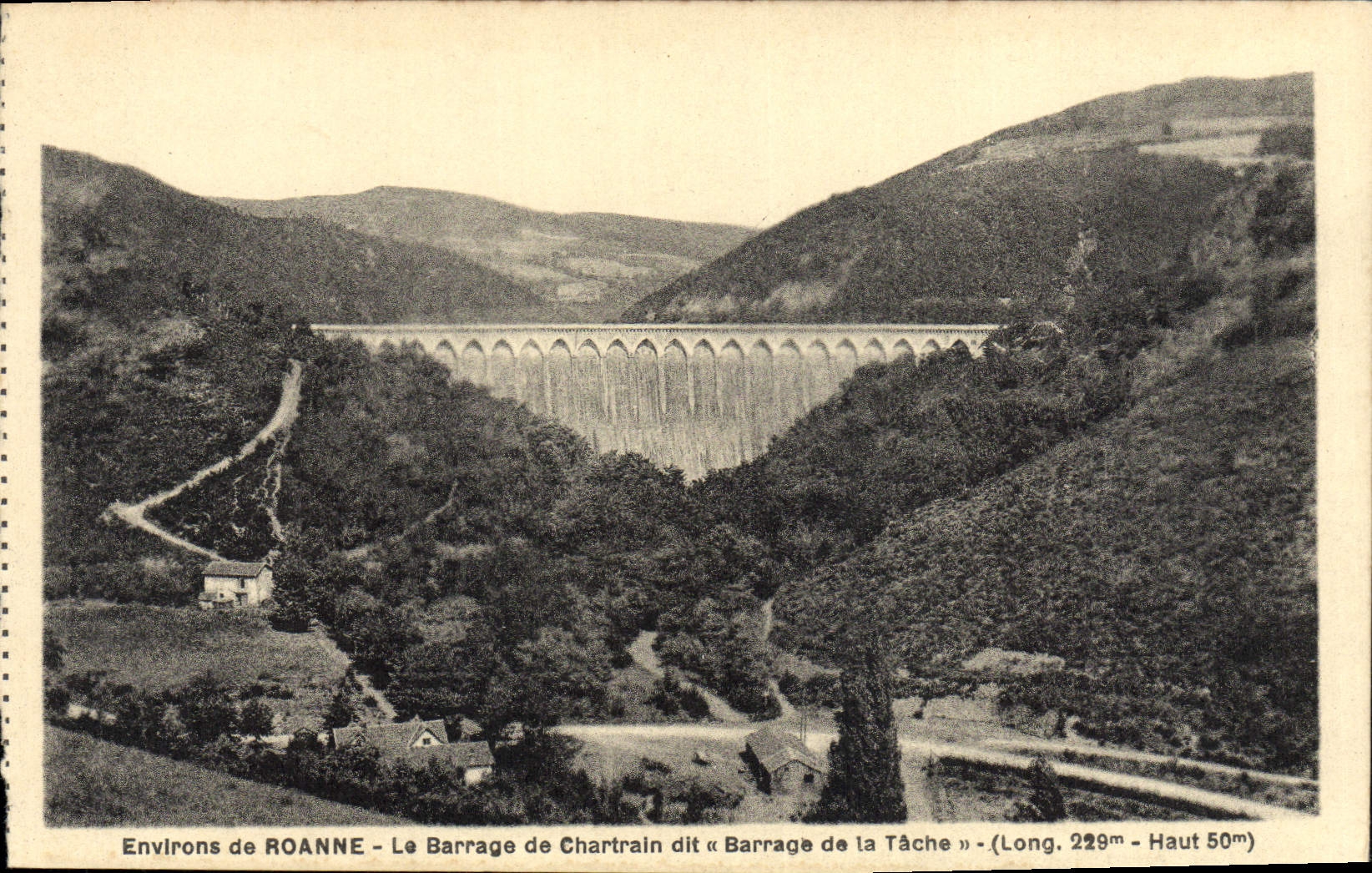 CPA Environs de Roanne Le Barrage de Chartrain dit Barrage de la Tache 