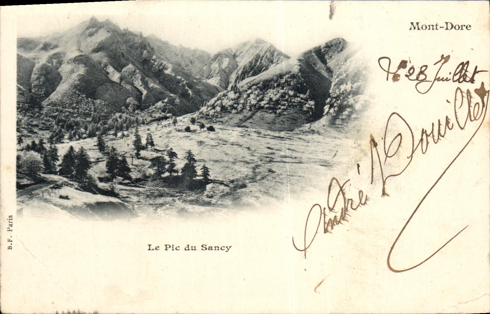 VINTAGE POSTCARD Mont Gilds the peak of Sancy
