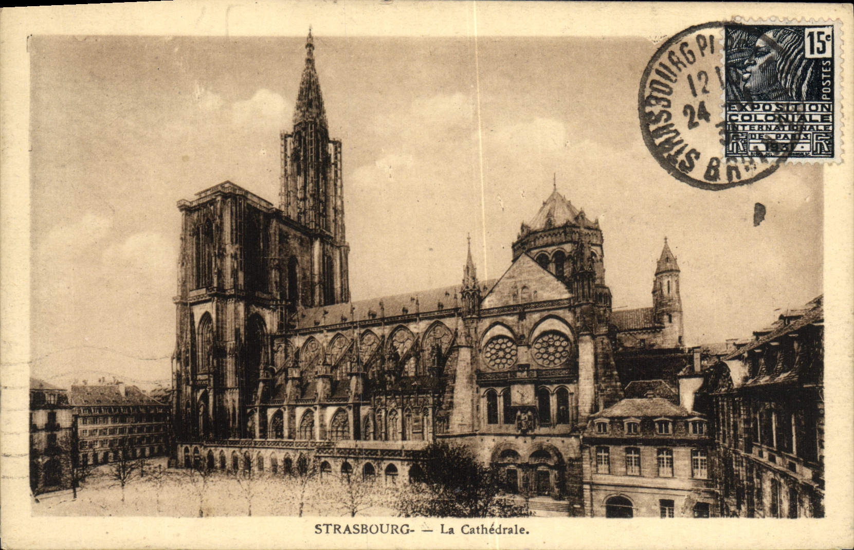 VINTAGE POSTCARD Strasbourg the Cathedral