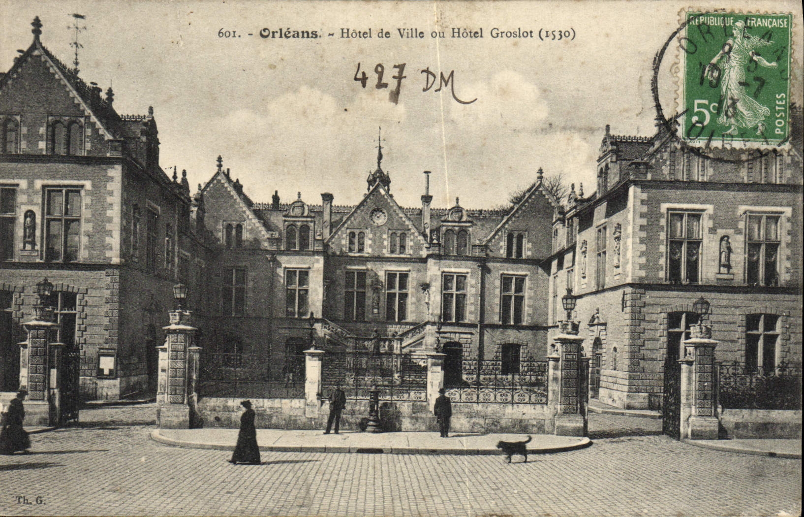 Ayuntamiento de Orleans de la POSTAL de la VENDIMIA u hotel de Groslot