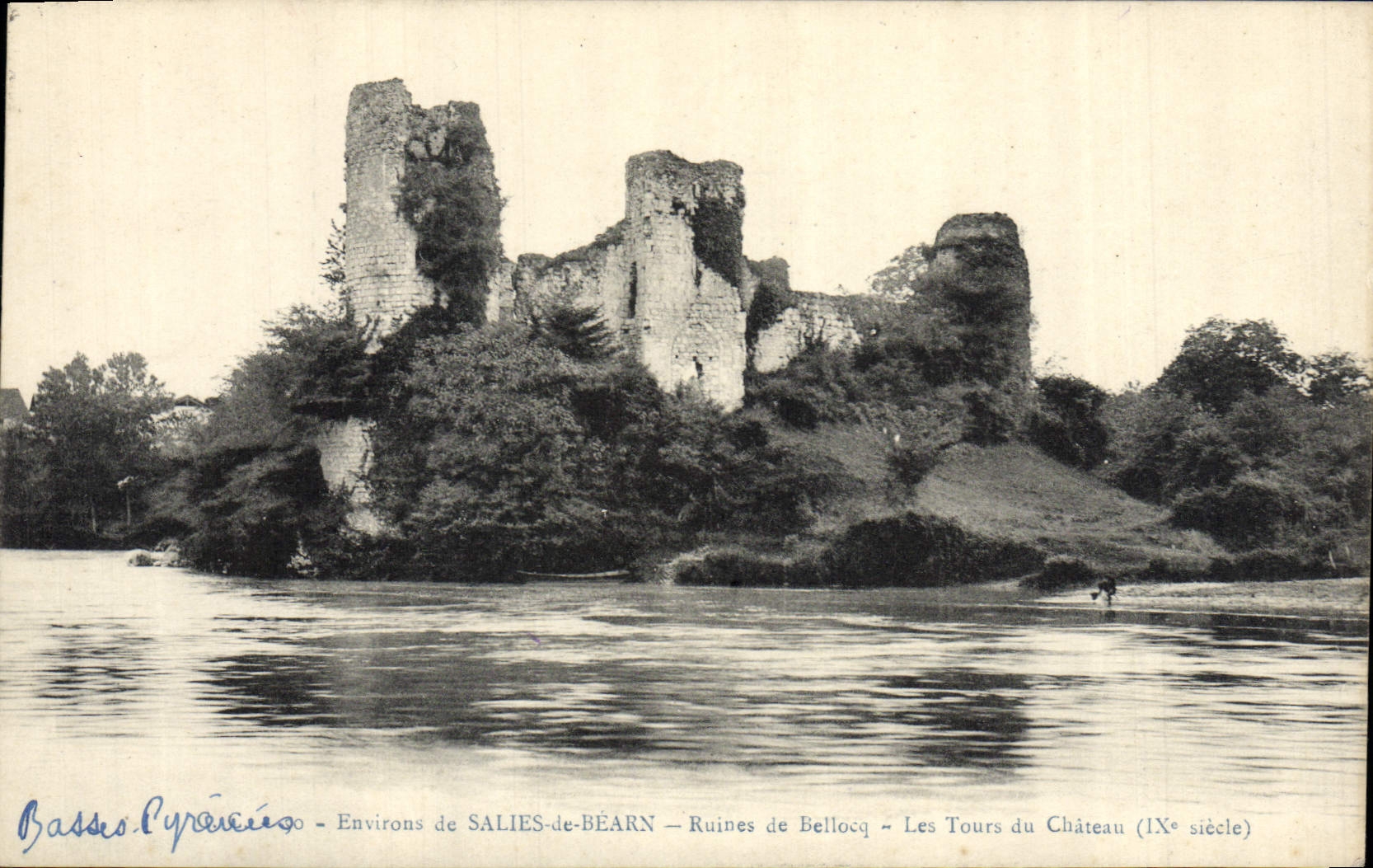 CPA Environs de Salies De Bearn Ruines de Bellocq Les tours du chateau
