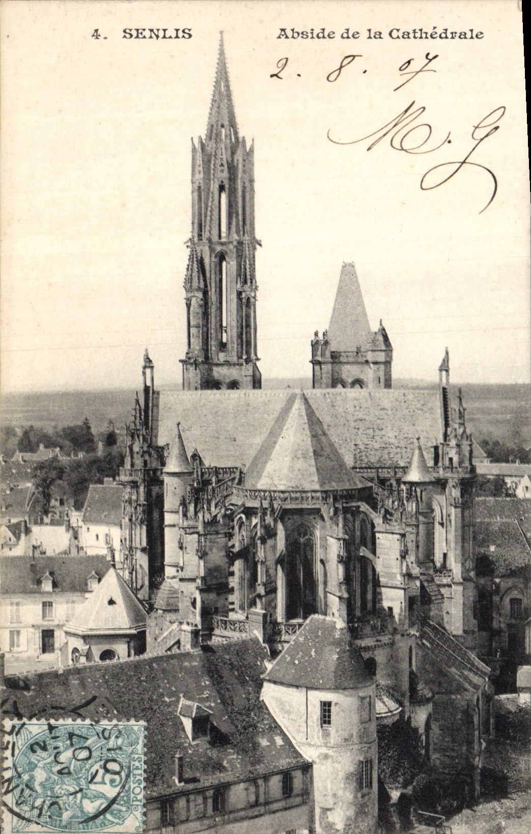 CPA Senlis abside de la Cathedrale