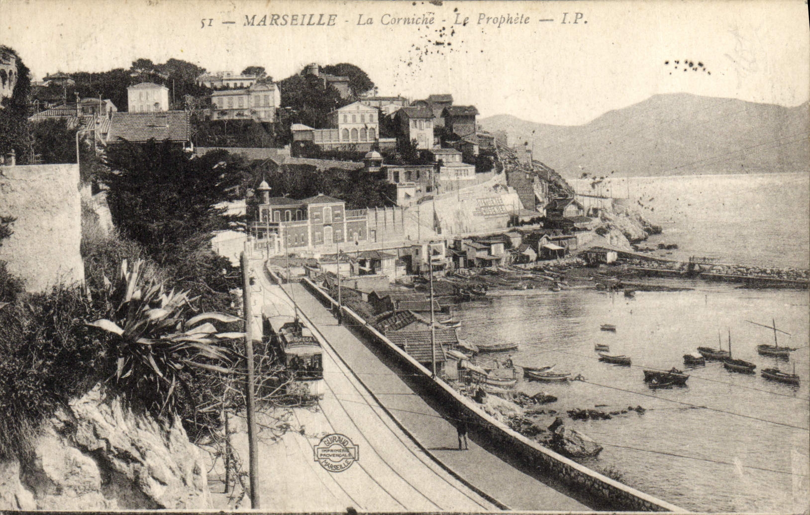 CPA Marseille La Corniche Le Prophete Tramway
