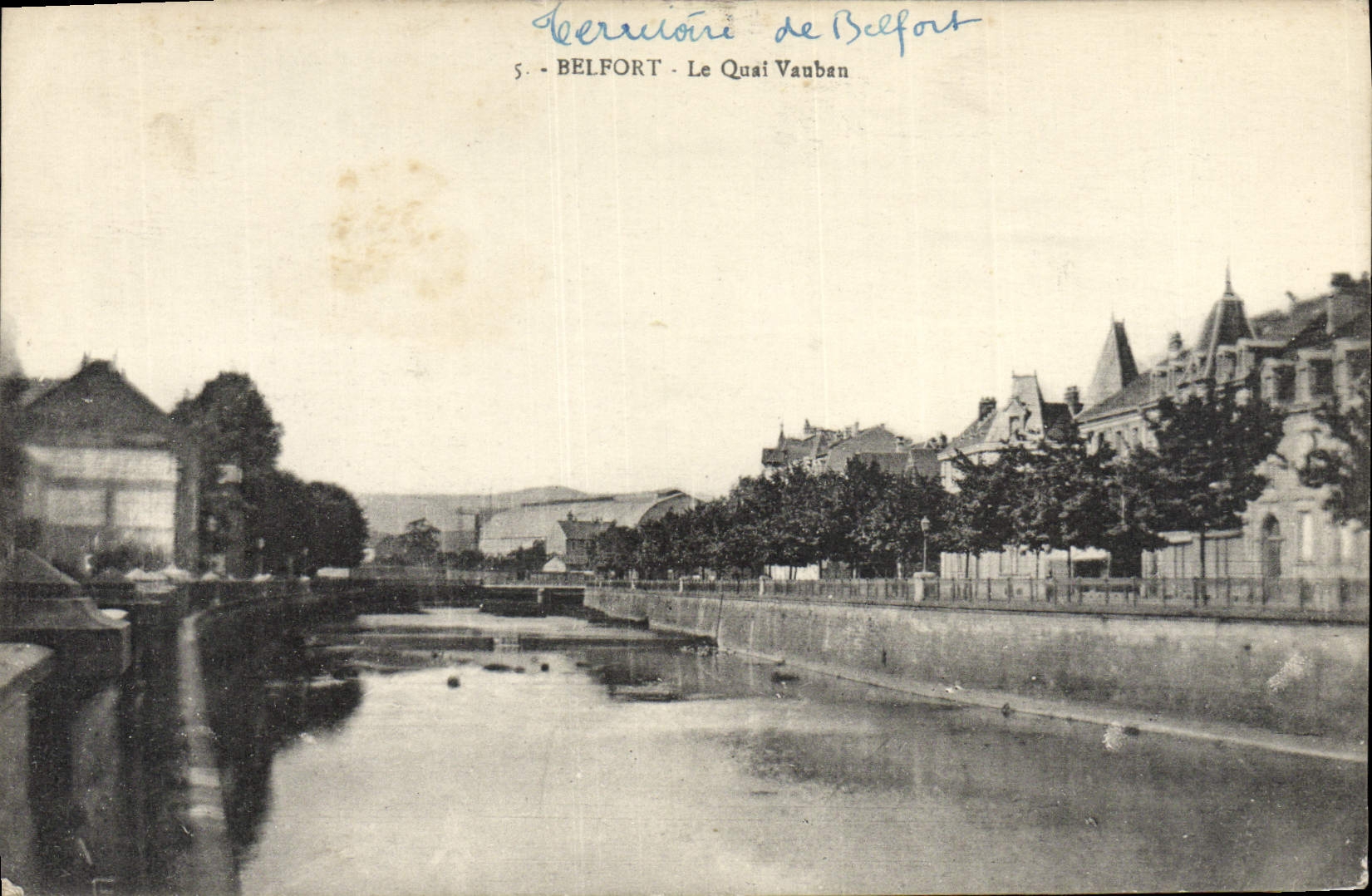 VINTAGE POSTCARD Belfort the Vauban Quay