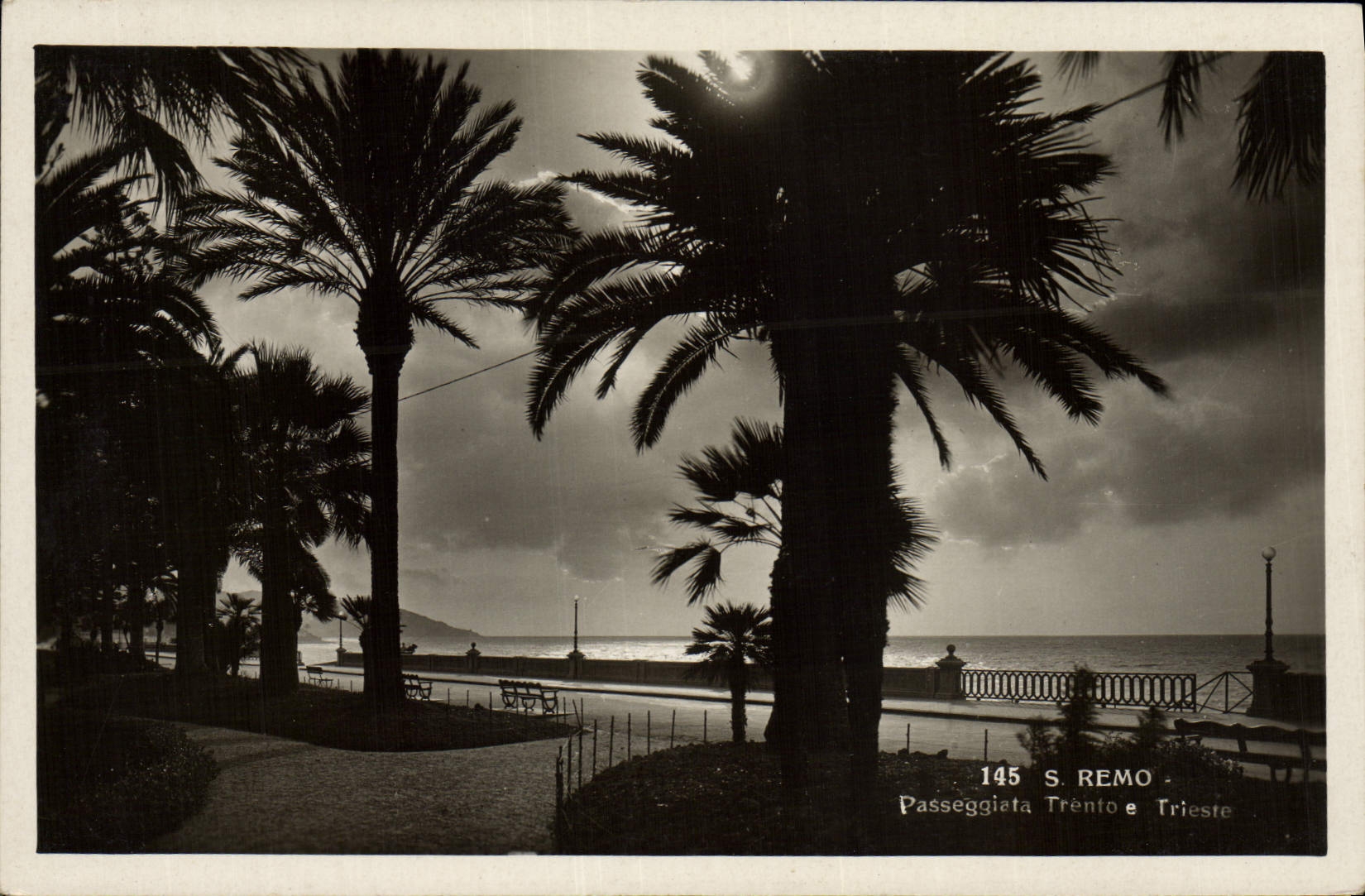 POSTAL San Remo Passeggieta Trento de la VENDIMIA