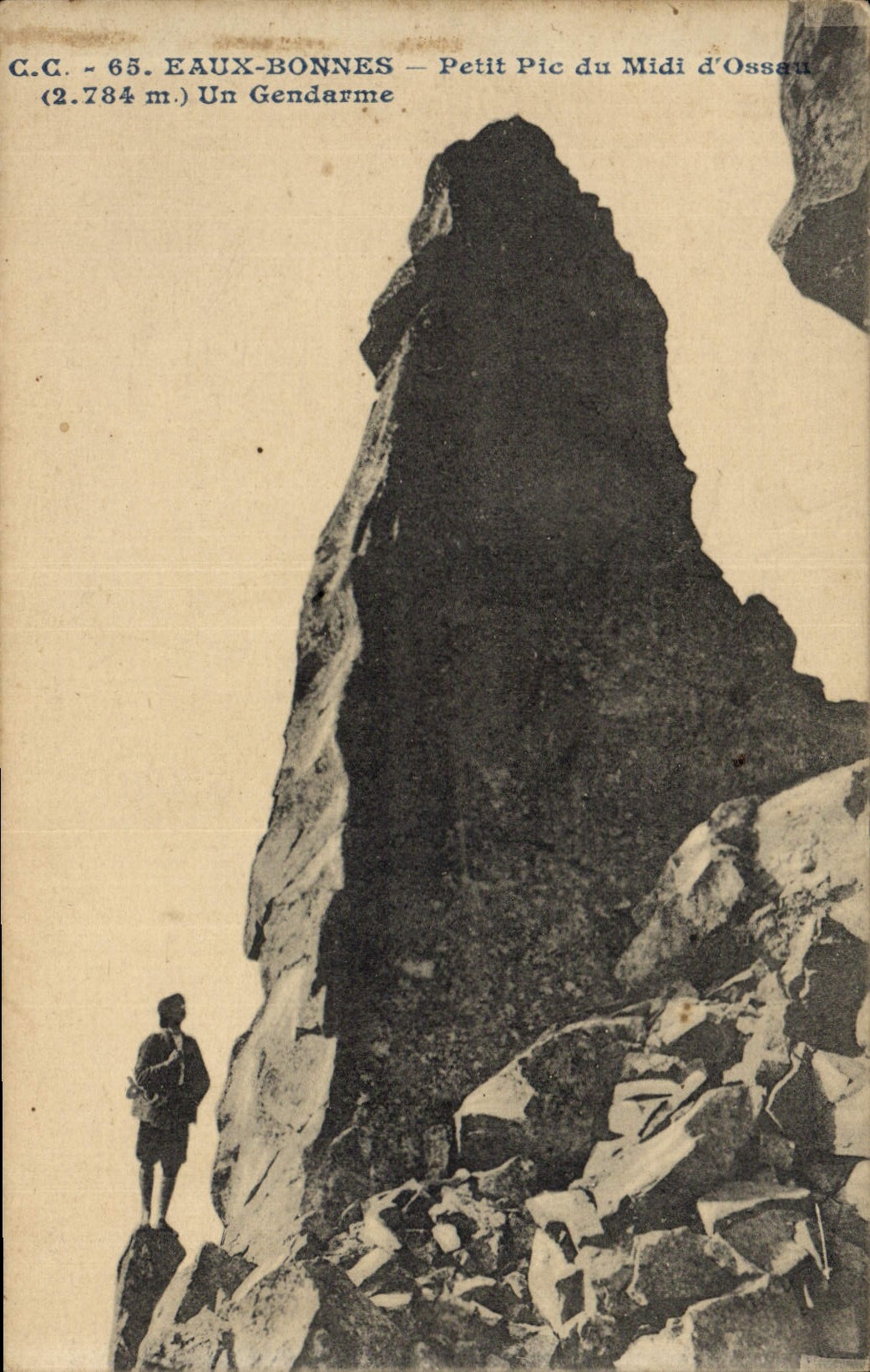 CPA Eaux Bonnes Petit Pic du Midi d'Ossau Un gendarme Alpinisme