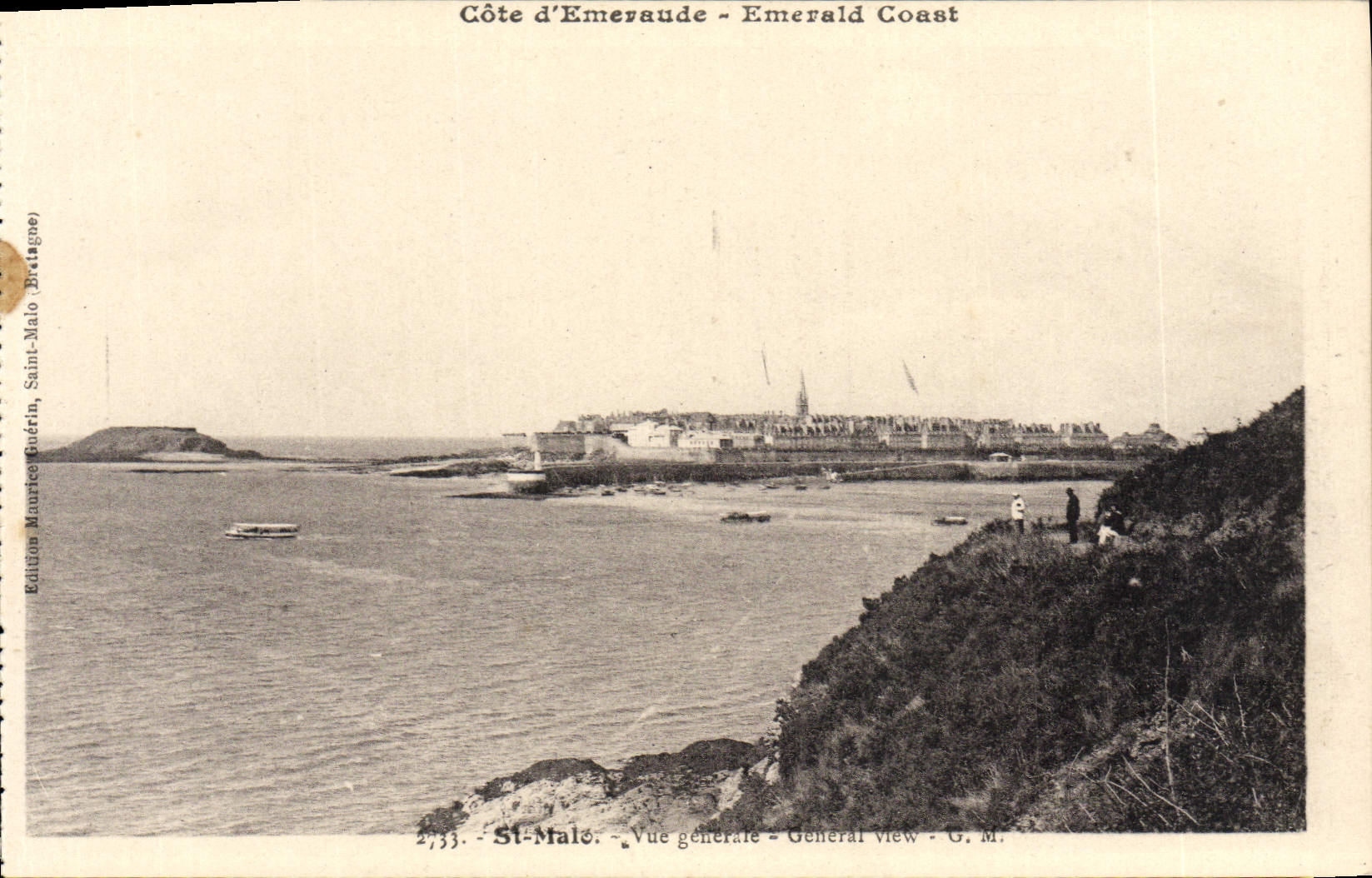 VINTAGE POSTCARD St Malo View