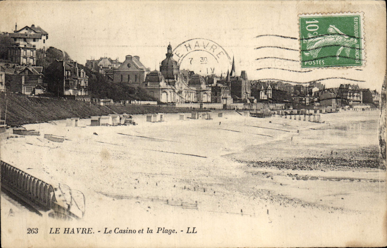 CPA Le Havre Le Casino et la Plage