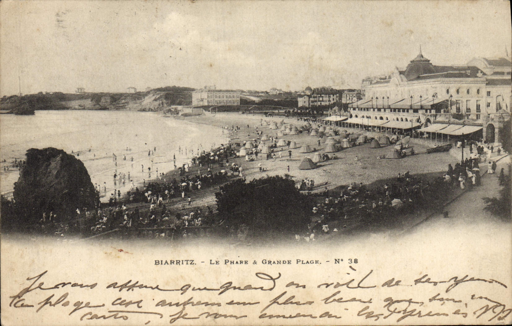 CPA Biarritz Le Phare Grande Plage