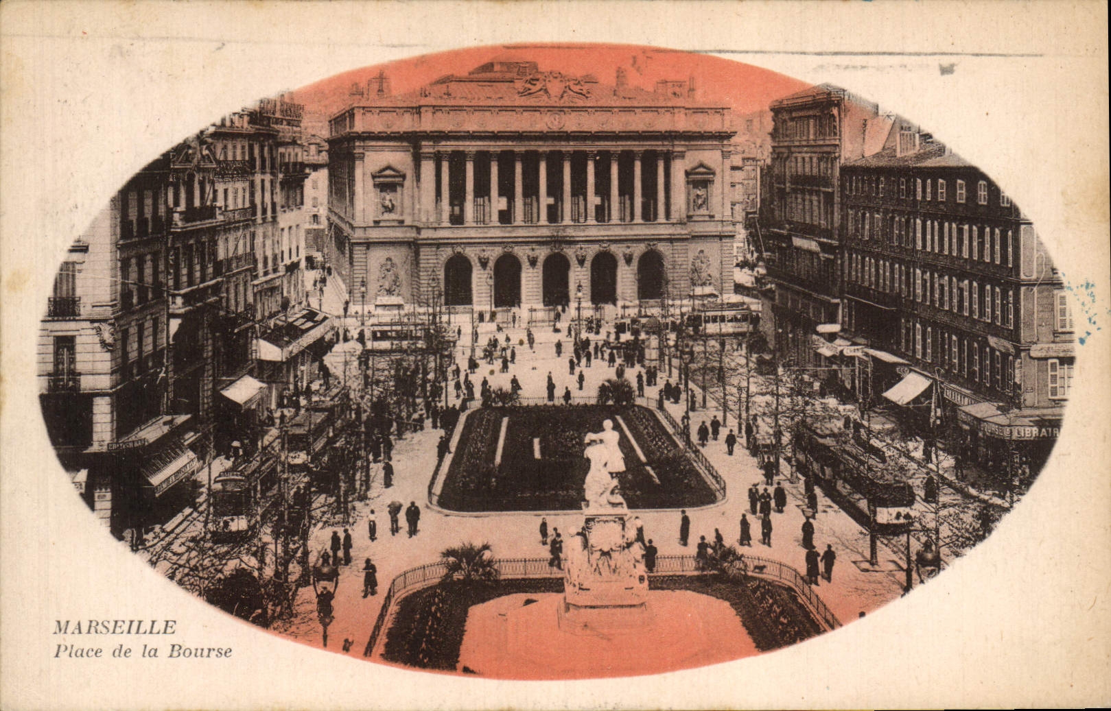 CPA Marseille Place De La Bourse Tramway
