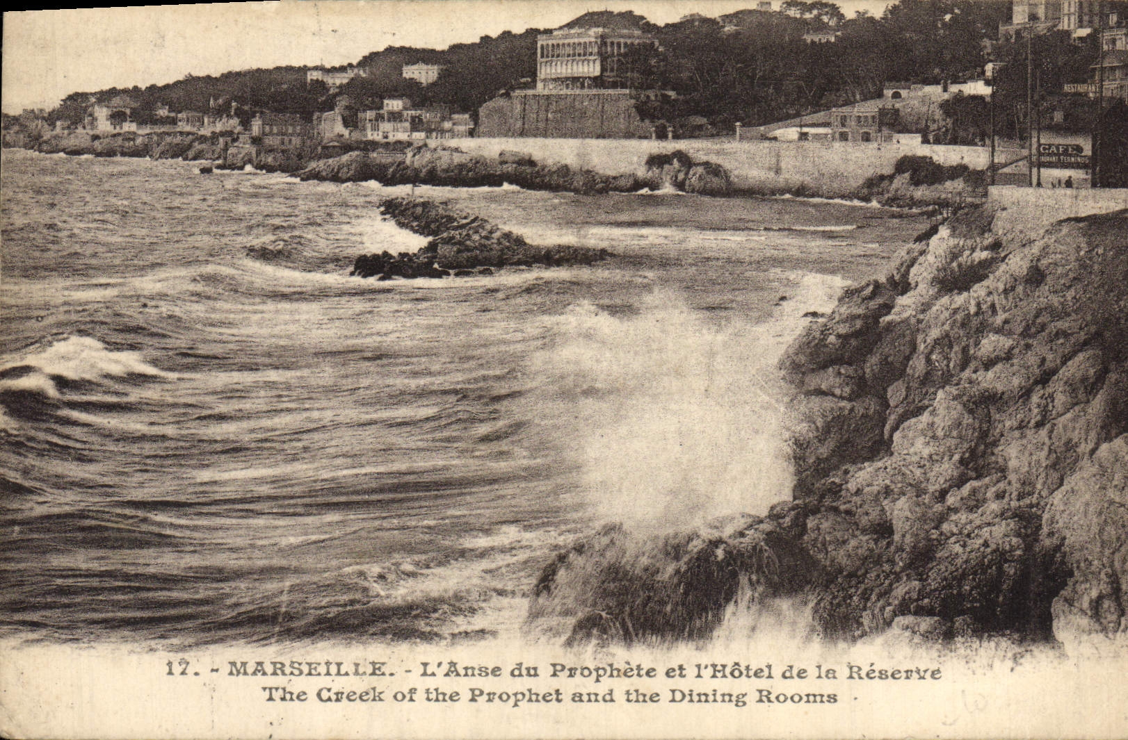 CPA Marseille L'anse Du Prophete Et I'Hotel De La Reserve