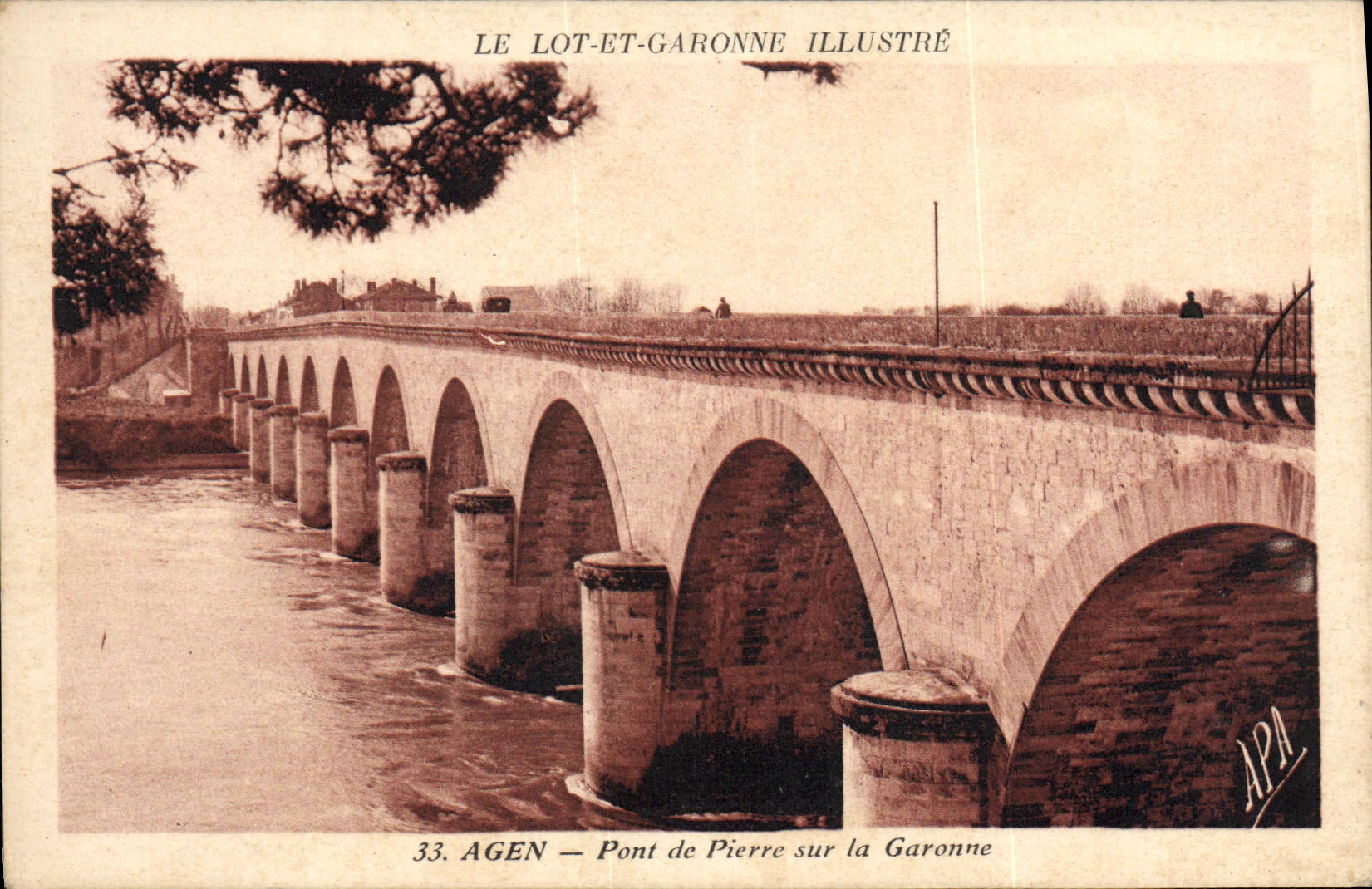 CPA Agen Pont De Pierre Sur La Garonne