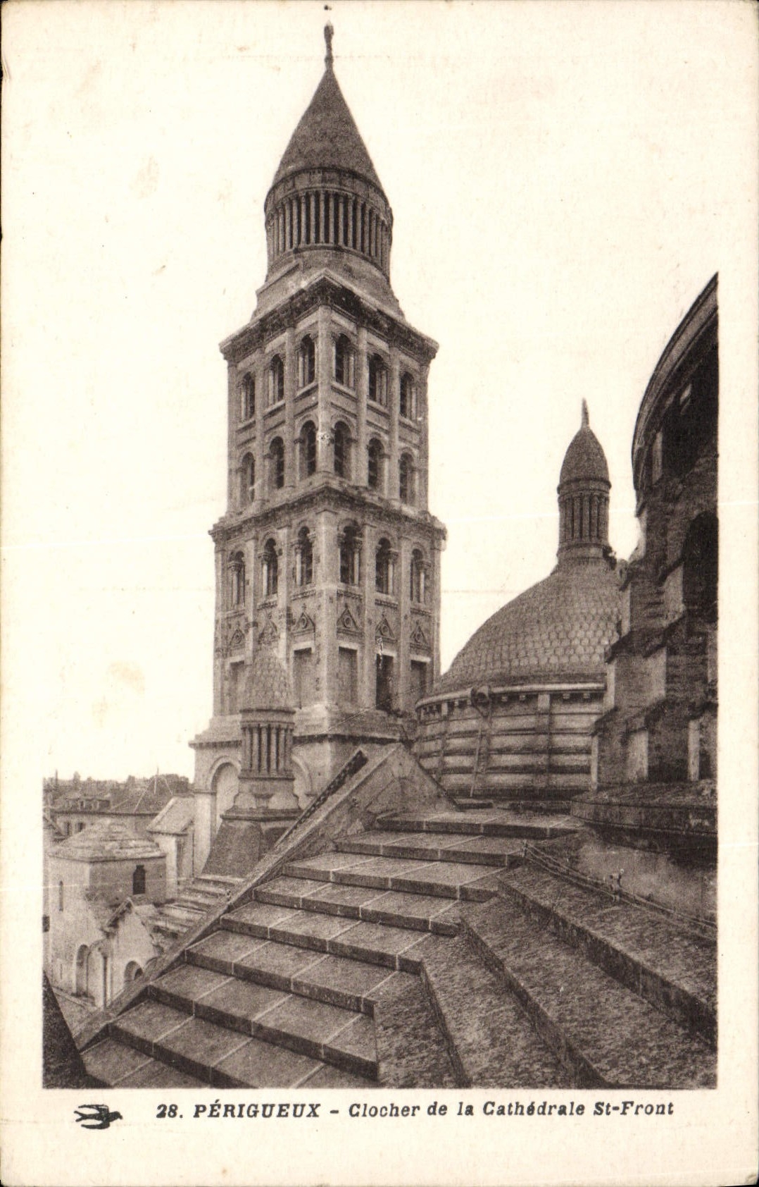 VINTAGE POSTCARD Périgueux Bell-tower Of the Cathedral