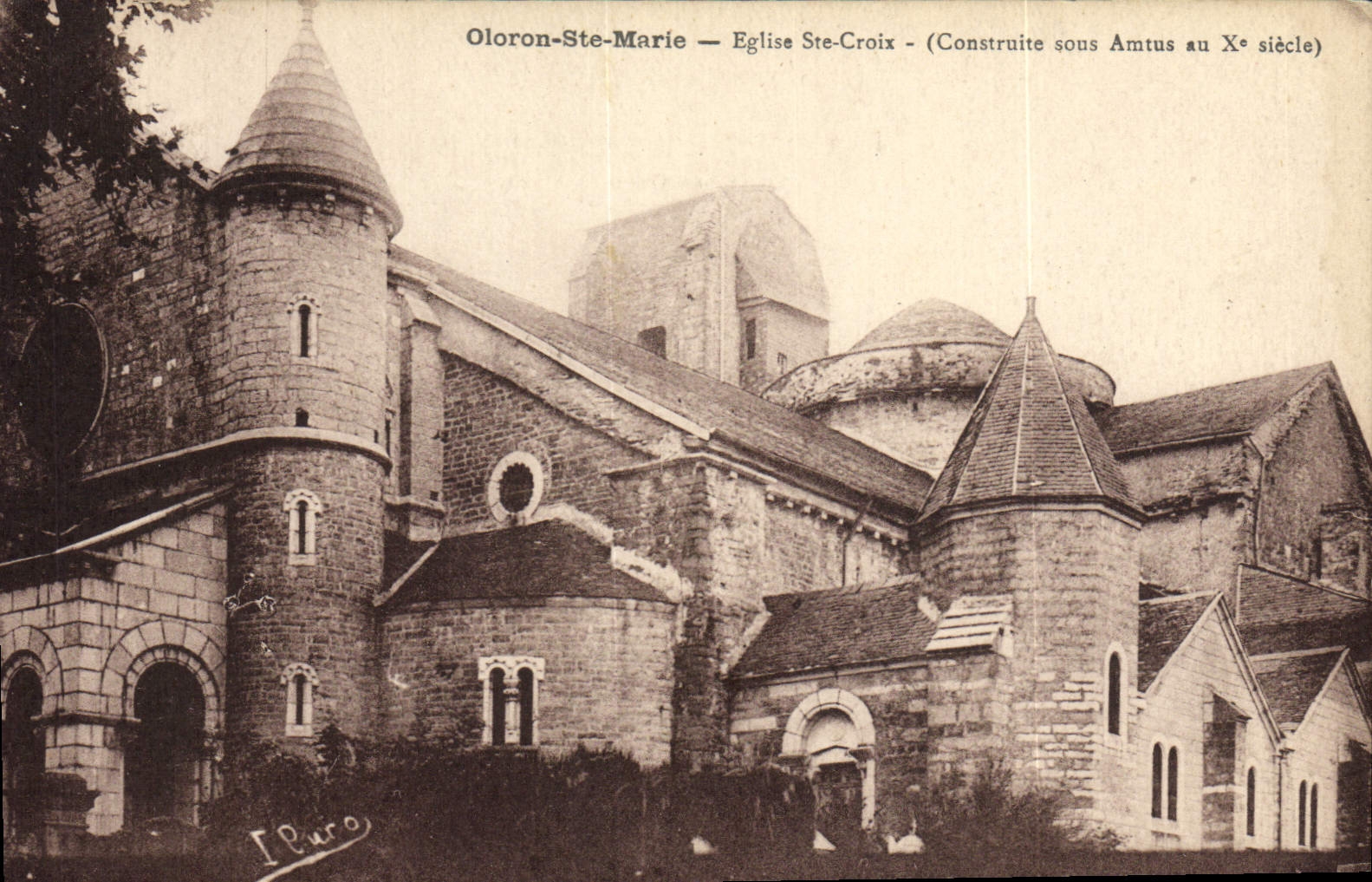 CPA Oloron Ste Marie Eglise Ste Croix